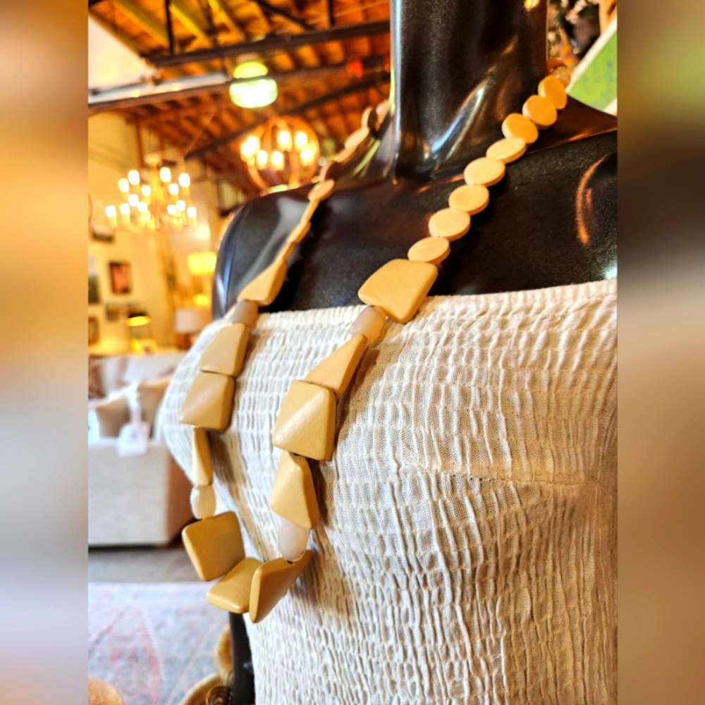 ✨️ Handcrafted "Beautiful In Beige" Statement Necklace - Only One Made✨️